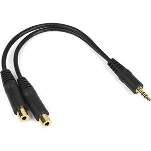 Audio Jack (3.5 mm) Splitter Cable Startech MUY1MFF Black 0,15 m