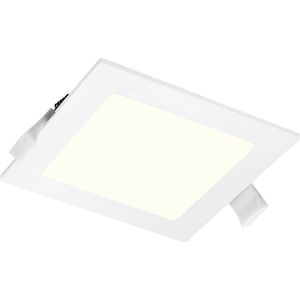 LED Downlight Slim Pro - Inbouw Vierkant 6W - Natuurlijk Wit 4000K - Mat Wit - Kunststof