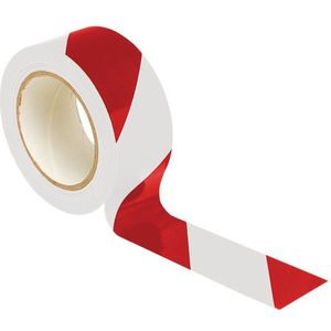 Vloermarkeringstape 50 mm breed - 33 meter op een rol - markeringstape - Rood/Wit
