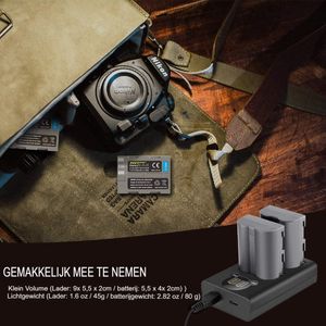 Neewer® - 2 Packs 2100mAh Batterij Vervanging voor Nikon - EN-EL3e Batterij en Dual USB Lader met LCD Display - Geschikt voor Nikon D50 D70 D70s D80 D90 D100 D200 D300s D700 - Digitale SLR Camera's