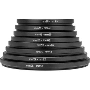 Len adapter 8 stuks metalen step up ringen - universele lens filter adapter set - eenvoudig te installeren en te verwijderen - direct te monteren - 49-52-55-58-62-67-72-77-82mm .