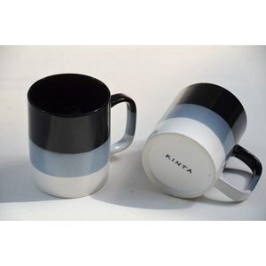 Floz koffiemok stoneware - ruwe steen in combi met glazuur - set van 2 - fairtrade uit Vietnam