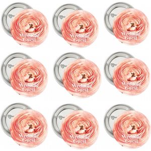 9 buttons Blush Flower corsage - button - corsage - blush - pioen - rros - trouwen - huwelijk - bruiloft