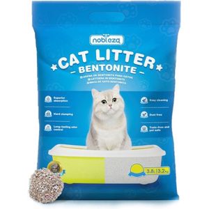 Nobleza Kattenbakvulling klontvormend - Bentoniet Kattenbakvulling - Kattengrit klontvormend - Snel absorberend - Stofvrij - 3.8L - 3.2KG