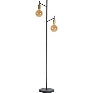 ETH expo Tree  vloerlamp - staande lamp - 2xE27 - Zwart / goud