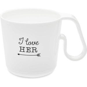 Koziol Mok Maxx I Love Her 350 Ml 9,5 X 8,9 Cm Wit