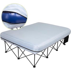 Zylo® Veldbed 2 Personen - Veldbed Kamperen - Veldbed - Grijs - 70cm x 32cm x 29cm