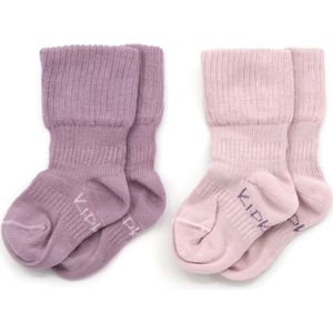 KipKep Blijf-sokjes - babysokjes - Pastel Violet - Maat 0-6 maanden - lila, paars - 2-pack - zakken niet af