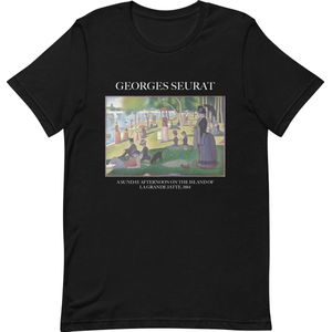 Georges Seurat 'Een Zondagmiddag op het Eiland van La Grande Jatte' (""A Sunday Afternoon on the Island of La Grande Jatte"") Beroemd Schilderij T-Shirt | Unisex Klassiek Kunst T-shirt | Goud | M