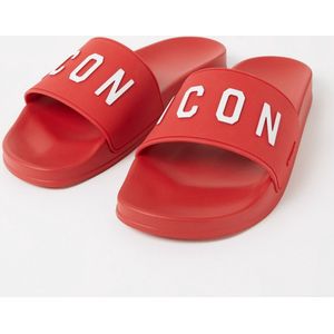 Dsquared2 Icon slipper met logo - Rood - Maat 41