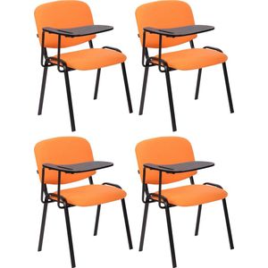 CLP Ken Set van 4 stoelen - Met klaptafel - Stof oranje