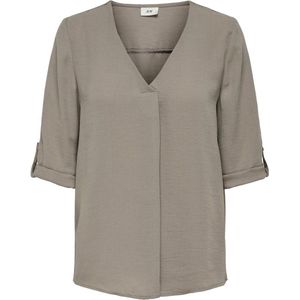 Jacqueline de Yong Blouse Jdydivya 3/4 Top Wvn Noos 15226911 Driftwood Dames Maat - W34