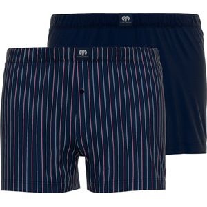 CECEBA heren 2P wijde boxershorts print blauw II