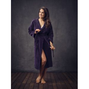 Luxe Badjas Navy - Unisex - Luxury Bathrobe - Badjas met capuchon - Badjas Dames - Badjas Heren - Sauna - Giftbox - 100% Katoen - Hoog Absorberend - Super Zacht - Maat XL