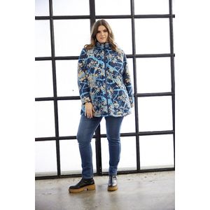 Zhenzi Samira 343 Jas Blauw Print Reversibel maat S 42/44