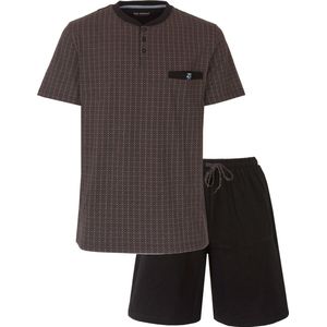 Paul Hopkins Heren Shortama - Pyjama Set - Geprint Dessin - Grijs - Maat XXL