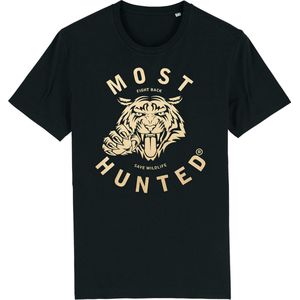 Most Hunted Tijger Claw - Unisex T-shirt - Zwart-Goud - Maat XXL