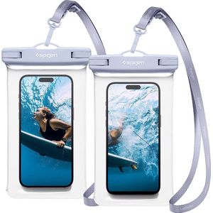 Spigen - (2 pack) Waterproof Case (A601) - IPX8, for Phone 3.5 - 7"" - Aqua Blue