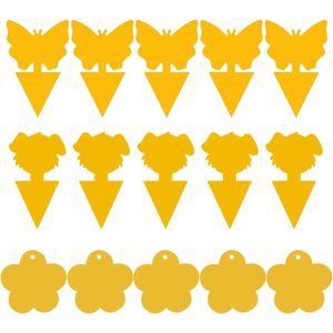 15 Fly Trap Self-Adhesive Plant Insect Pest for Garden Plants Fruits - Pack of 3 Styles