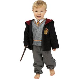 Funidelia | Harry Potter kostuum voor baby - Films & Series, Tovenaars, Gryffindor, Hogwarts - Kostuum voor baby Accessoire verkleedkleding en rekwisieten voor Halloween, carnaval & feesten - Maat 81 - 92 cm - Zwart