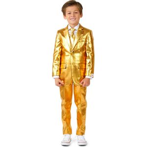 OppoSuits BOYS Groovy Gold - Jongens Carnavals Pak - Gouden Pak - Goud - Maat EU 98/104