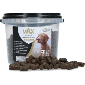 Max Adult Kip & Rijst - Hondenvoer - Droogvoer - Geperste Hondenbrokken - Glutenvrij - Met Dog Mobility & Dog Parex - 400 Gram