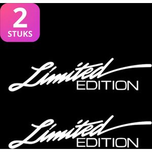 Auto Stickers Limited Edition - Wit Zilver - 2 Stuks - Hoogwaardig Vinyl - Autostickers Wrap Folie - Geschikt voor Alle Automerken - Auto Accessoires