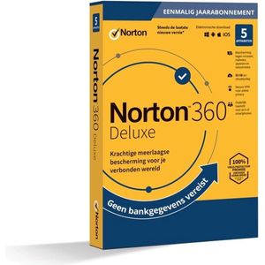 Norton 360 Deluxe - 5 apparaten - 1 jaar - (Geen automatische verlenging)