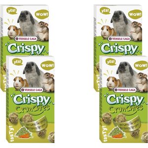 Versele-Laga Crispy Crunchies Hooi - Knaagdiersnack - 4 x Natuur 75 g