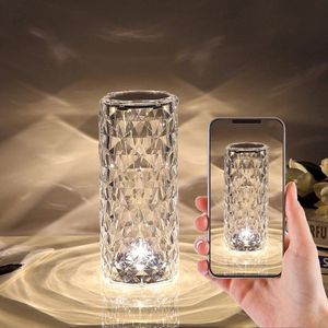 Crystal Led Touch Lamp - Oplaadbaar met afstandsbediening