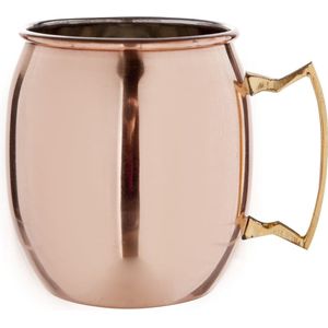 1x Cocktailbeker/cocktailglas Moscow Mule 450 ml glad koper - Cocktailglazen
