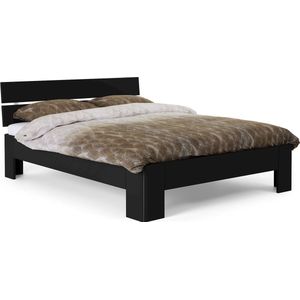 B Bright Fresh 450 Bed met Hoofdbord 120 x 220 cm - Bedframe Zwart - Bedombouw - Instaphoogte: 45cm - Tweepersoonsbedden