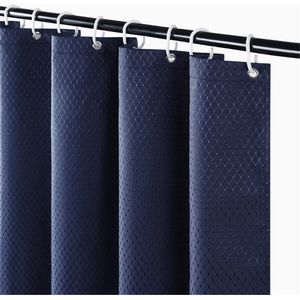 Douchegordijn - waterdicht en schimmelbestendig - 1 stuks - marineblauw - 90 x 180 cm