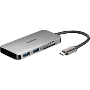 D-Link - DUB-M610 - 6-in-1 USB-C-hub met Power Delivery - HDMI 1.4