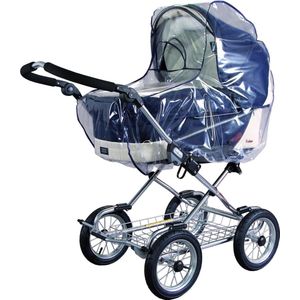 Universele regenhoes, regenbescherming voor extra grote kinderwagen, babykuip, zachte draagtas | contactvenster voor optimale luchtcirculatie | glashelder | kwaliteit: Made in Germany