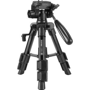 Zomei Q100 draagbare tripod statief aluminium DSLR camera reizen - Zwart