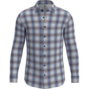 Desoto - Overhemd Kent Ruiten Blauw - Heren - Maat M - Slim-fit