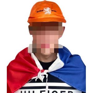Oranje Pakket 2-delig | Nederlandse Vlag / Cape & Oranje Pet - koningsdag kleding - oranje kleding koningsdag