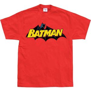 DC Comics Batman Heren Tshirt -3XL- Retro Logo Rood