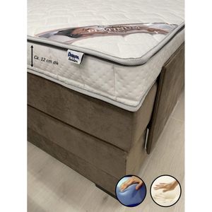 Topper 2-zijdig  160x200 - Platinum - 12 cm dik - Bamboo Hoes - HR55 Koudschuim & Nasa Traagschuim - Topdekmatras