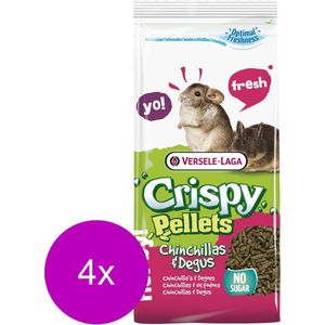 Versele-Laga Crispy Pellets Chinchilla&Degu - Chinchillavoer - 4 x 1 kg