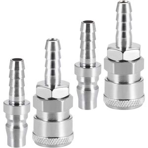 4 stuks 8 mm koperen gasslang met snelsluiting aansluiting voor caravan BBQ SH+ PH en grill