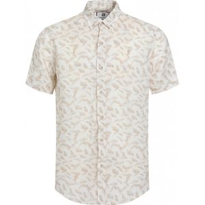 Gabbiano Overhemd Linnen Overhemd Met Floral Print 333573 1009 Desert Sand Mannen Maat - S