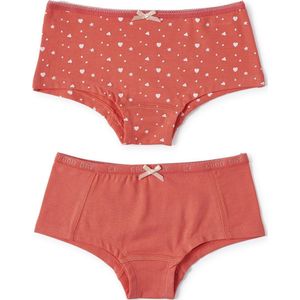 Little Label - hipster 2-pack - light pink & light pink star - maat: 92 - bio-katoen