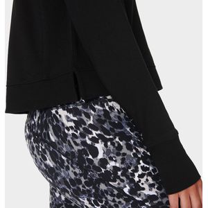 Sweaty Betty After Class Crop Sweatshirt ZWART - Maat S
