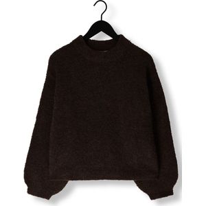 Notre-V Nv-clarice Boucle Knit Blouse Truien & vesten Dames - Sweater - Hoodie - Vest- Bruin - Maat XL