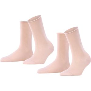FALKE Happy 2-Pack katoen multipack sokken dames roze - Maat 39-42