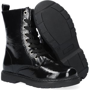 Apples & Pears B009048 Veterboots - Laarzen Met Veters - Meisjes - Zwart - Maat 39