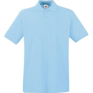 Lichtblauw polo shirt premium van katoen voor heren - Polo t-shirts voor heren 2XL (EU 56)