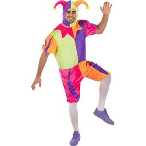 Funidelia | Nar Kostuum Voor voor mannen - Clowns, Circus, Originele en Leuke, Middeleeuwse - Kostuum voor Volwassenen Accessoire verkleedkleding en rekwisieten voor Halloween, carnaval & feesten - Maat XL - Grijs / Zilver